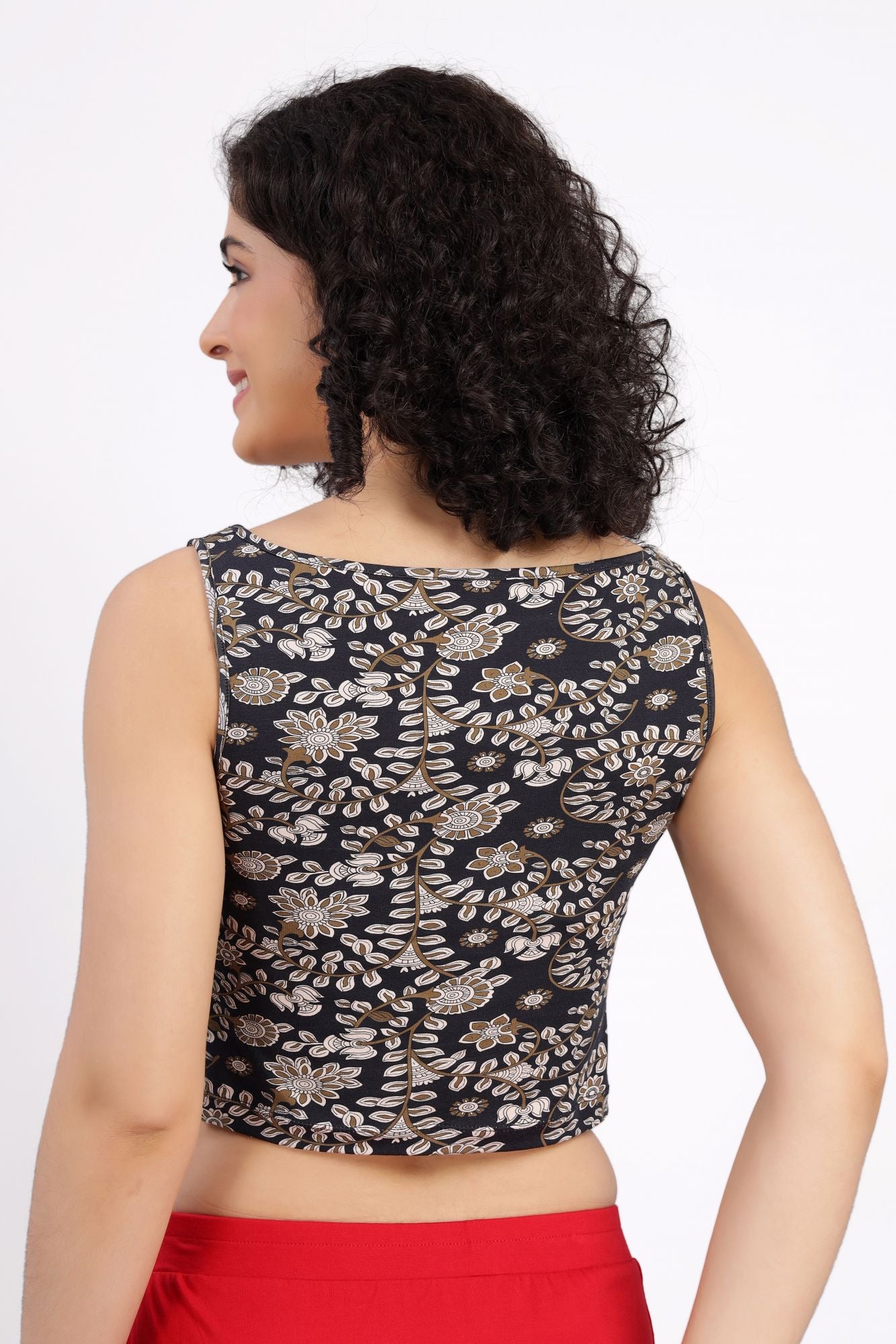 Blouse Juhi Kalamkari Black