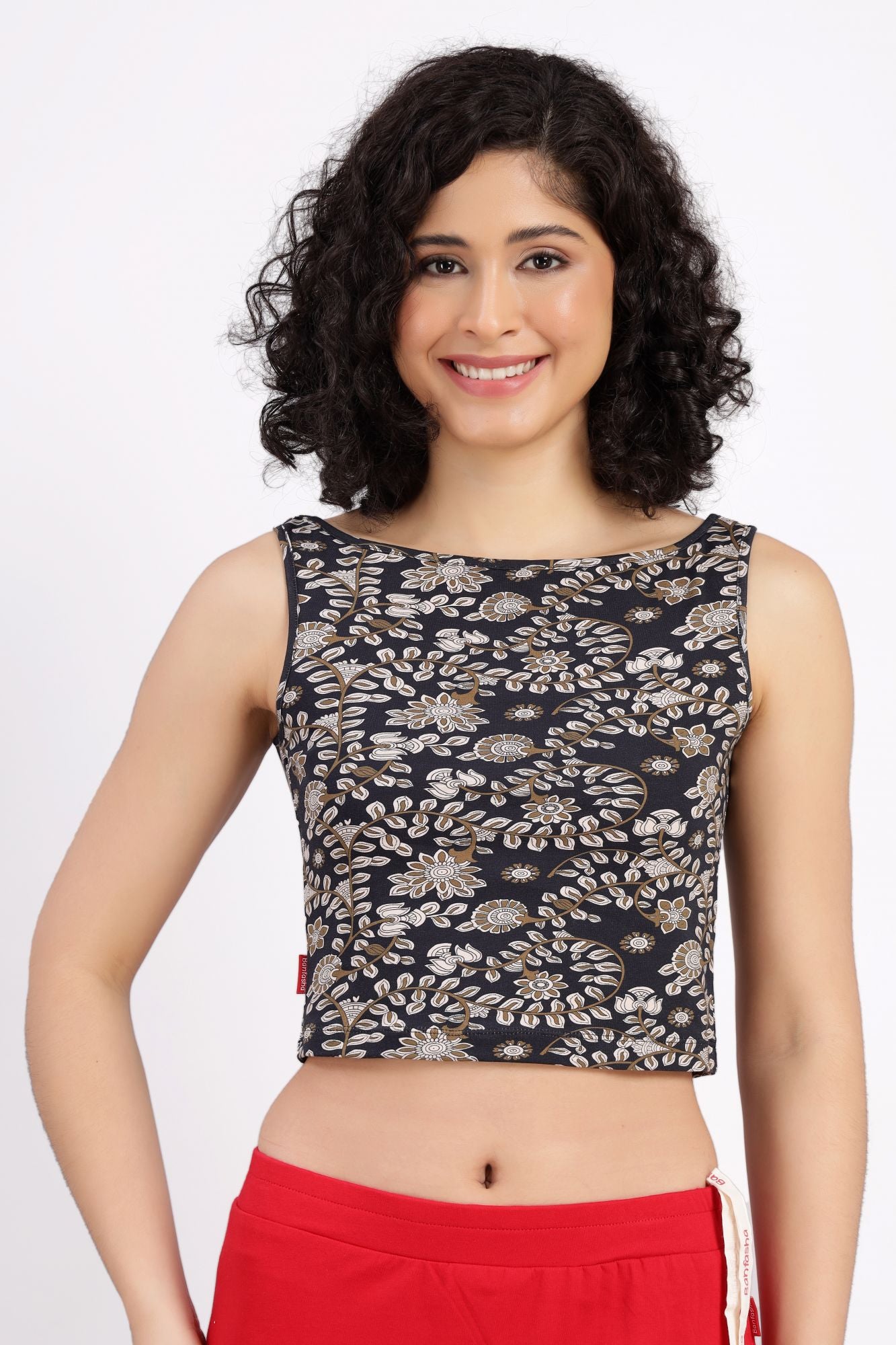 Blouse Juhi Kalamkari Black