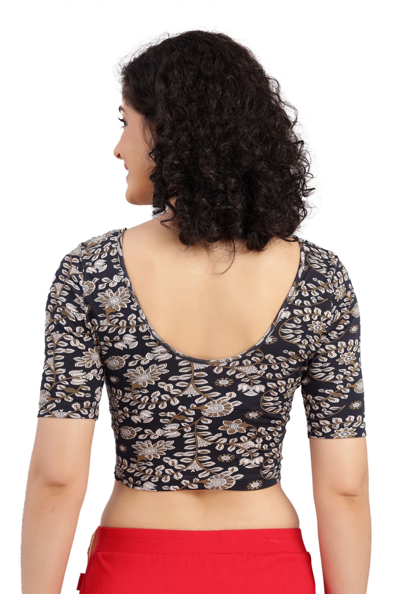 Blouse Dahlia Kalamkari Black