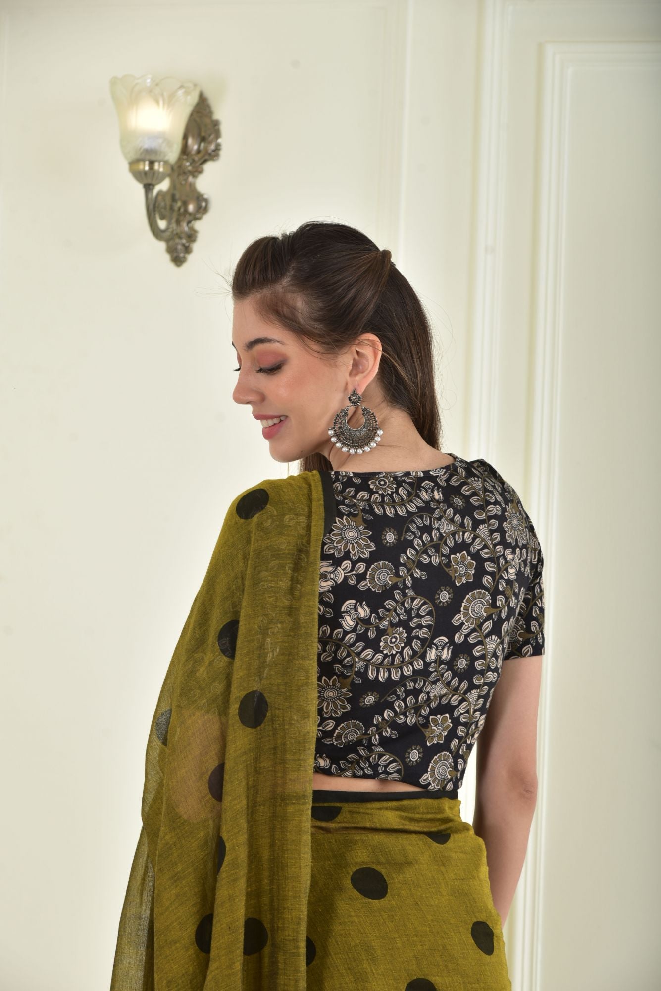 Blouse-Jasmine-Kalamkari-Black