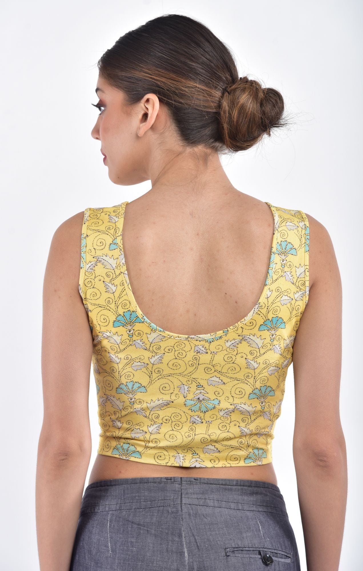 Blouse-Jade-Kantha-Yellow