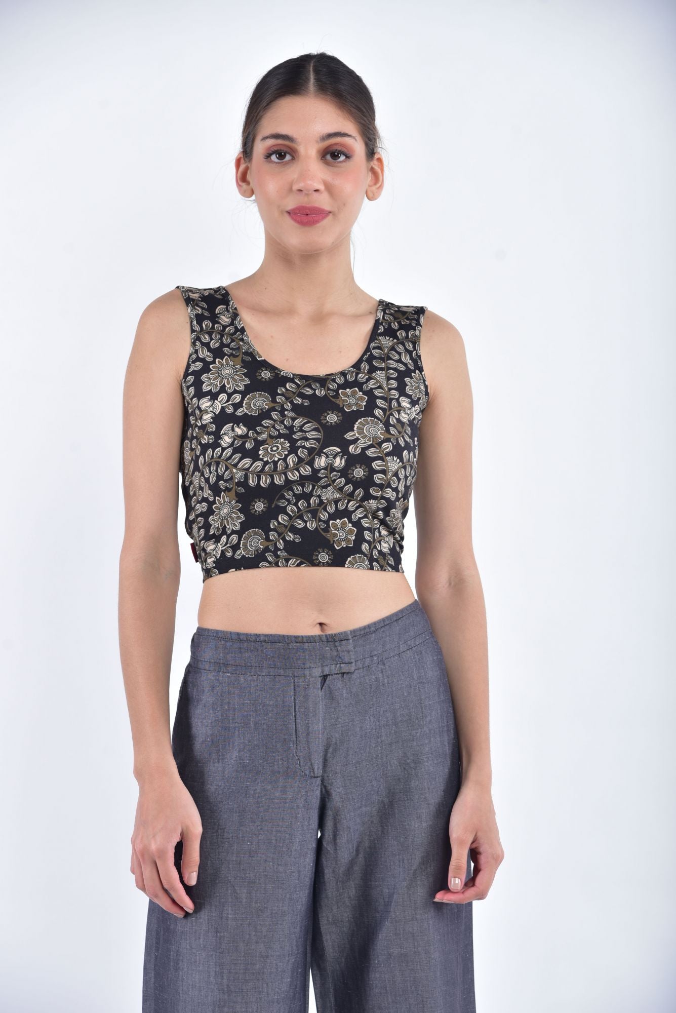 Blouse-Jade-Kalamkari-Black
