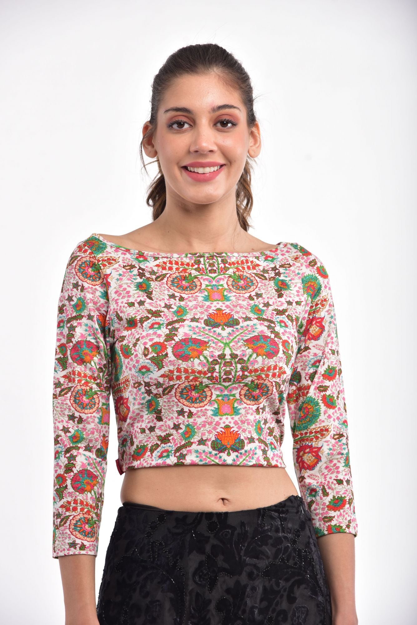 Blouse-Mogra-Kashmiri-white