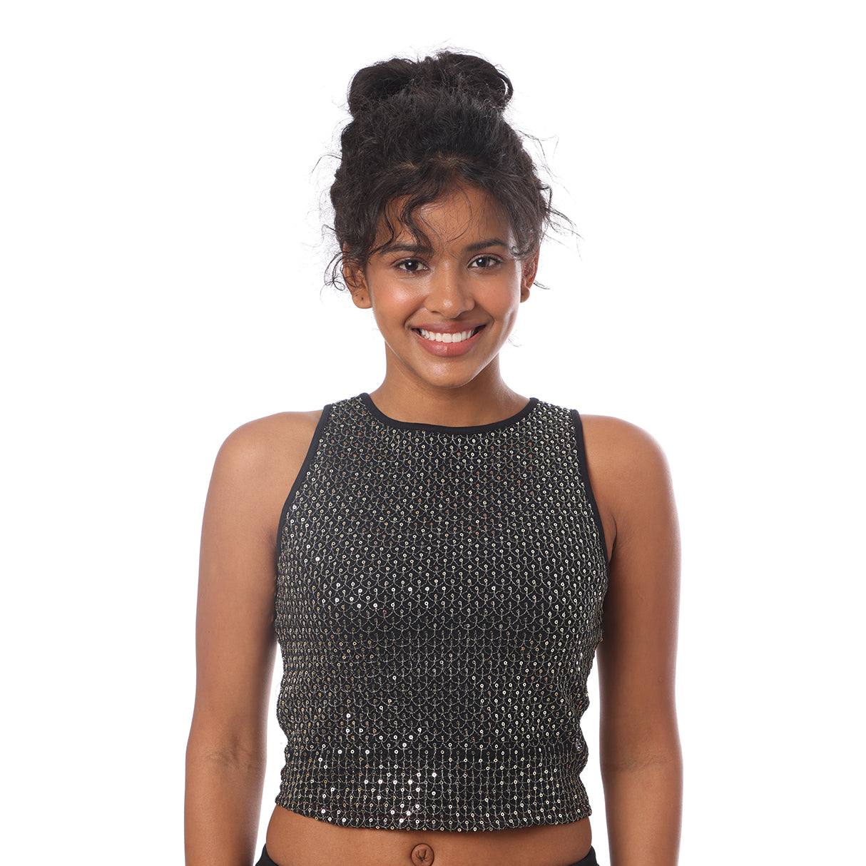 Blouse Tulip Black/Sequins