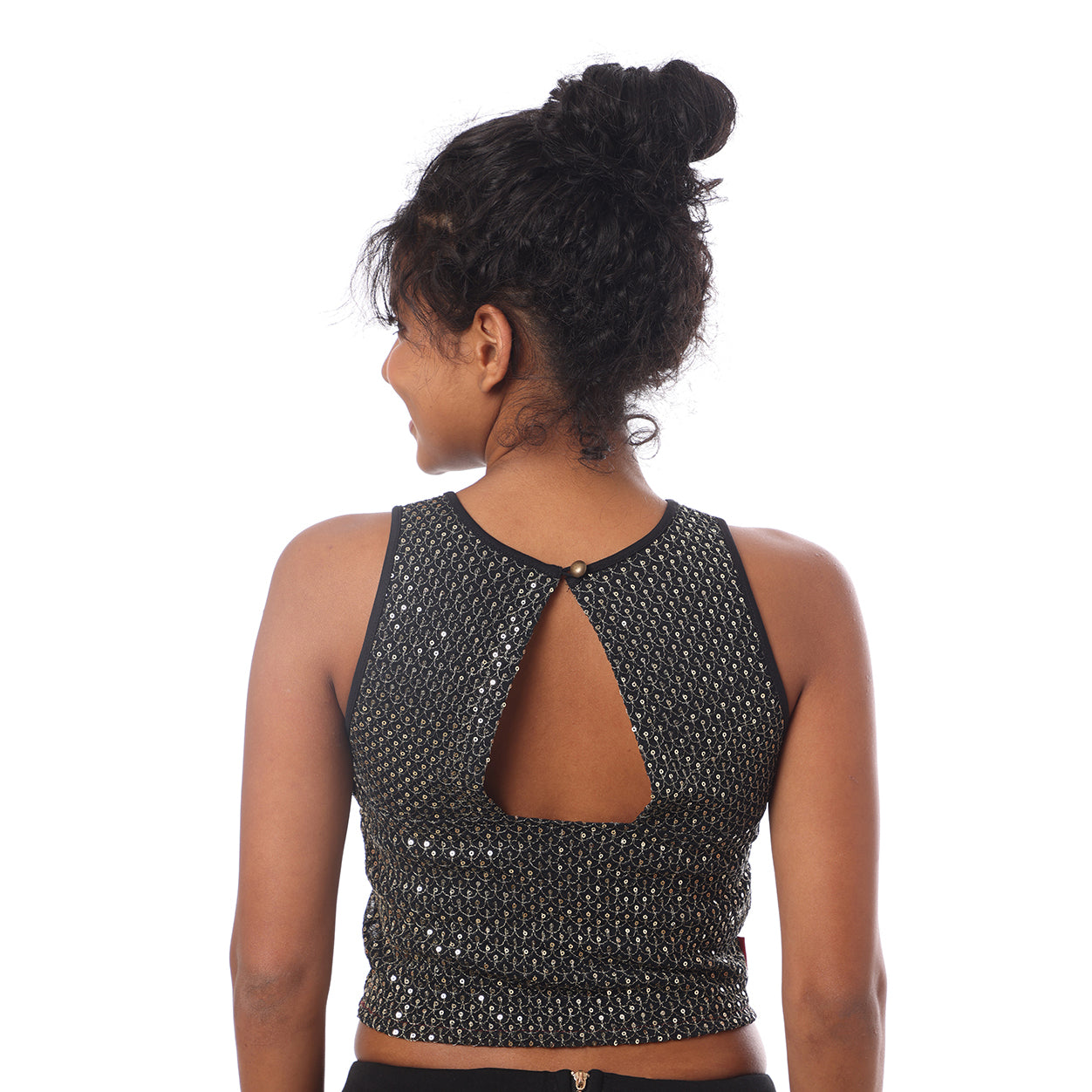 Blouse Tulip Black/Sequins