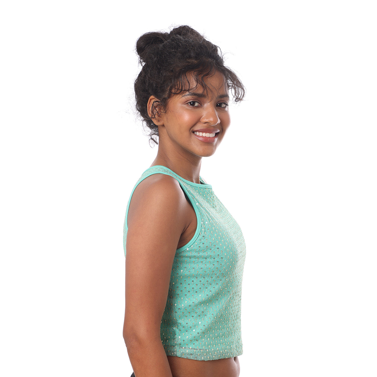 Blouse Tulip Mint/Sequins