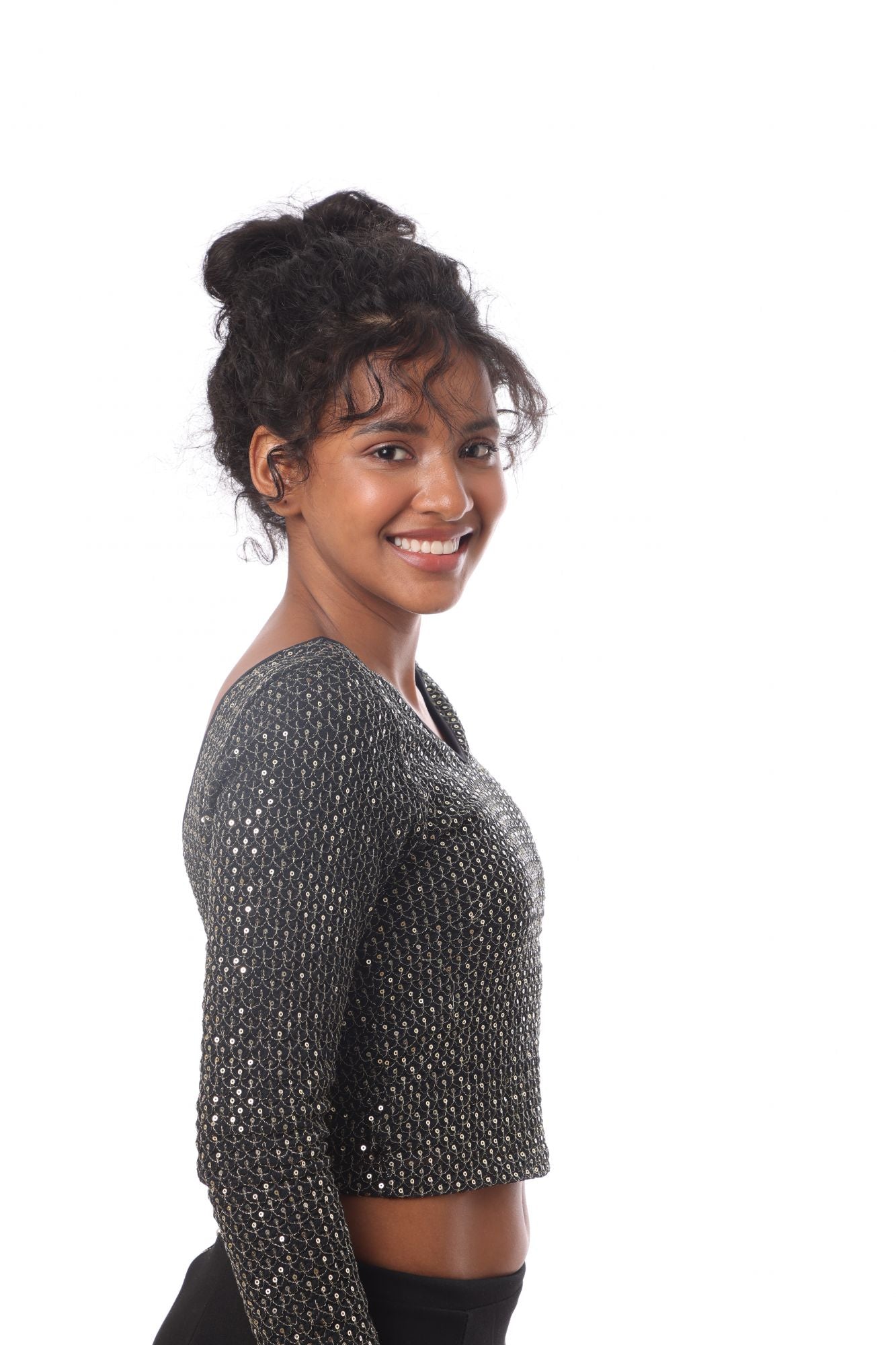 Blouse Lotus Black/Sequins