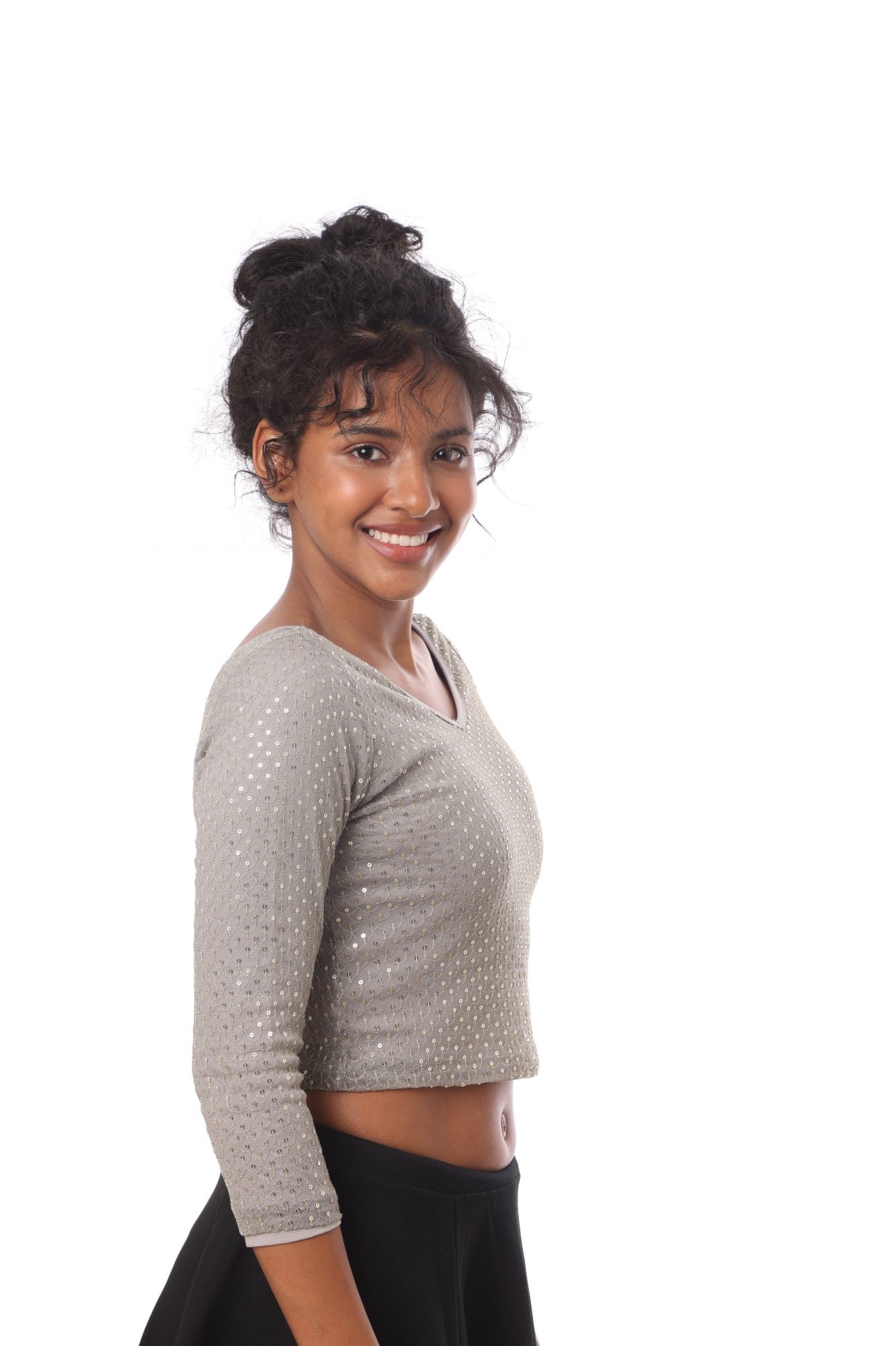 Blouse Lotus Grey/Sequins