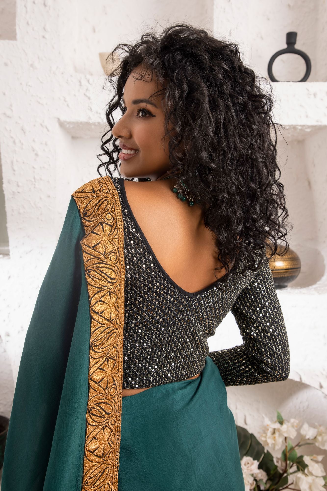 Blouse Lotus Black/Sequins