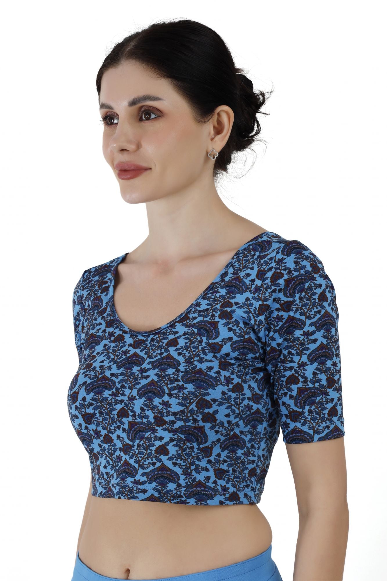 Blouse Dahlia Blue Pichwai