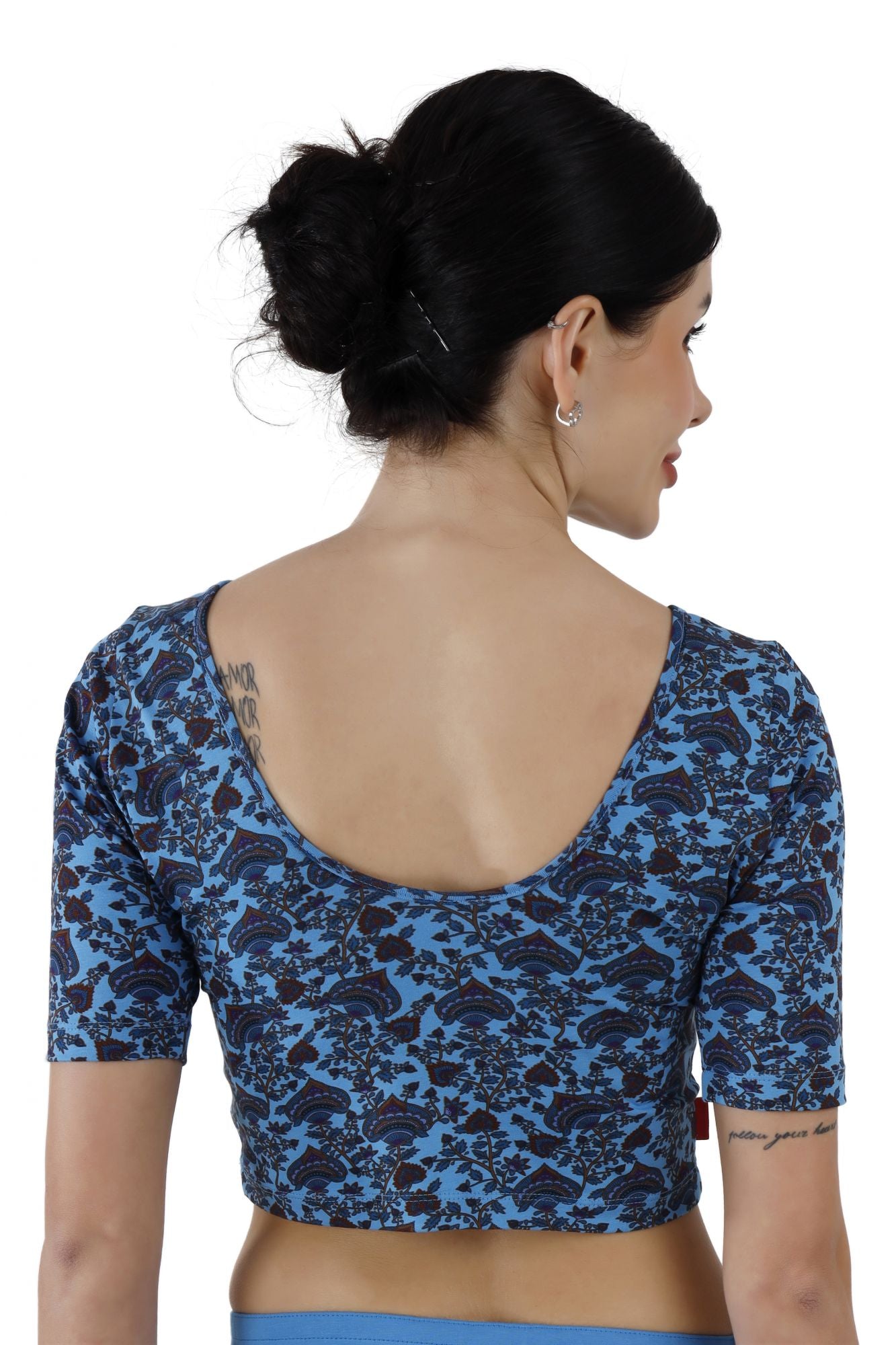 Blouse Dahlia Blue Pichwai
